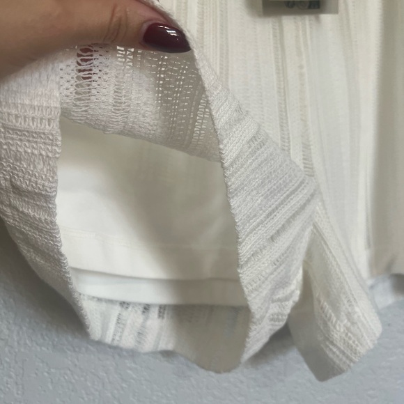 Allsaints Giana Crochet Shorts In Tofu White - Picture 5 of 11